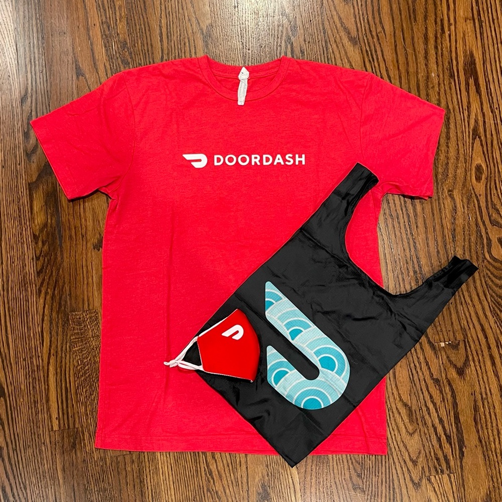 Doordash T-Shirt, Shopping Tote, and Face Mask